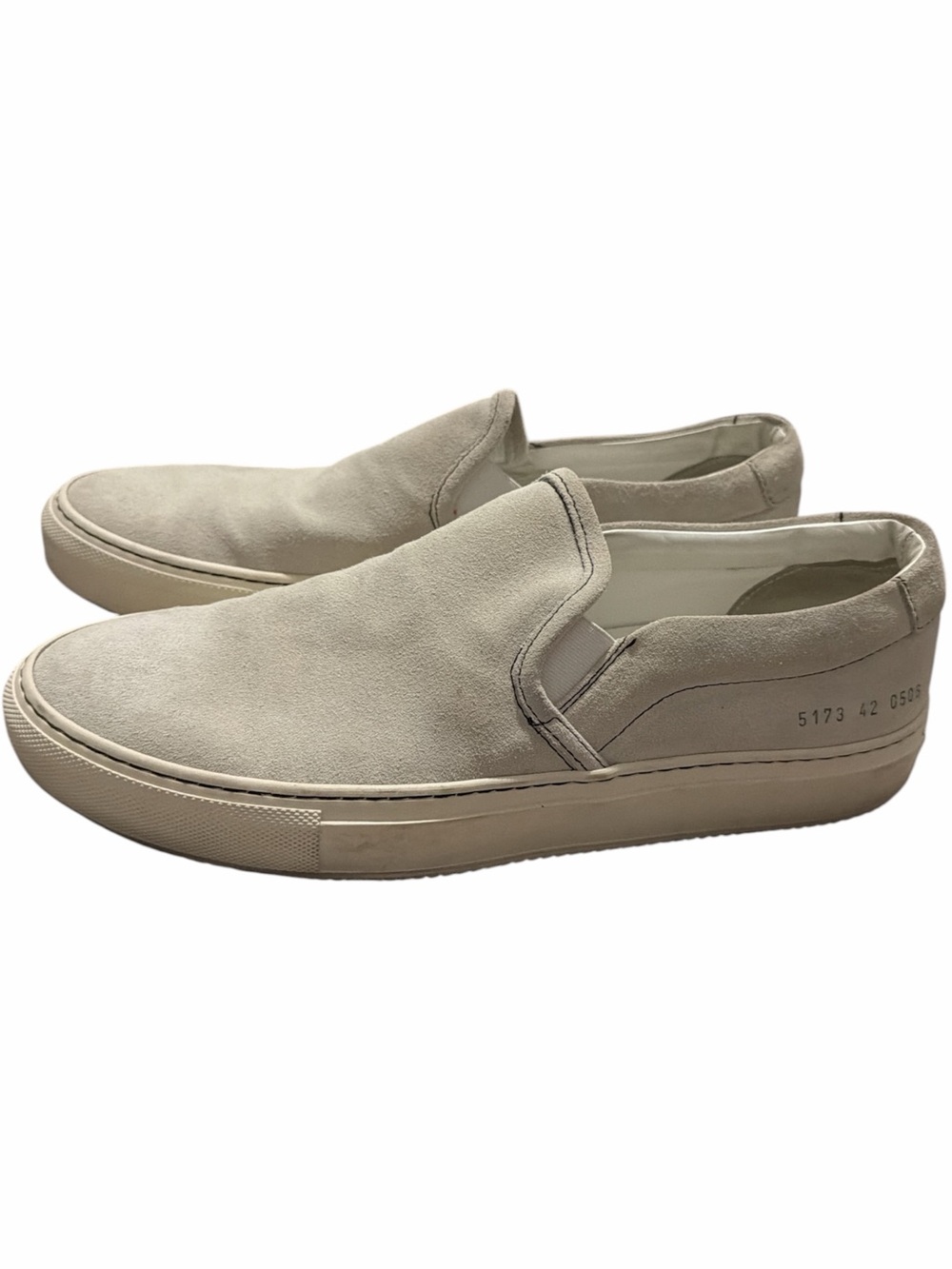 Common Projects Slip On Shoe Size 42 EU  Suede Light Gray Achilles Italy